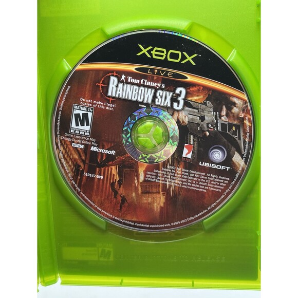 Rainbow Six 3 Microsoft Xbox 2003 Black Label CIB Used TESTED & WORKING - Picture 5 of 6